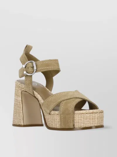 Ash Strappy Block Heel Pumps