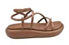 Ash Strappy Flat Shoes With Elegant Lacing And Cushioned Sole In Brown