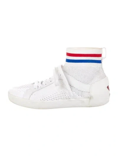 Pre-owned Ash Striped Sock Sneakers In White