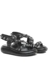 Ash Stud-embellishe Flat Sandals In Black