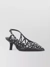 Ash Studded Arrow Toe Kitten Heel Sandals In Multi