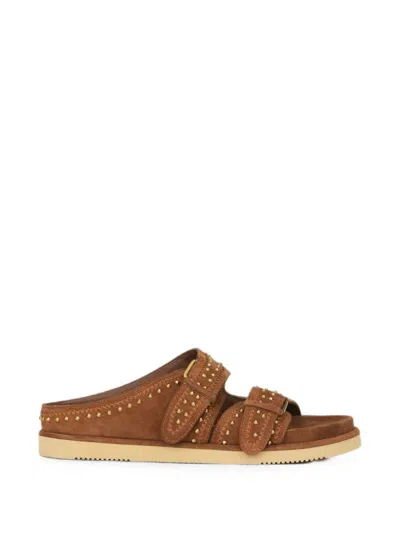 Ash 스터드 버클 샌들 In Brown
