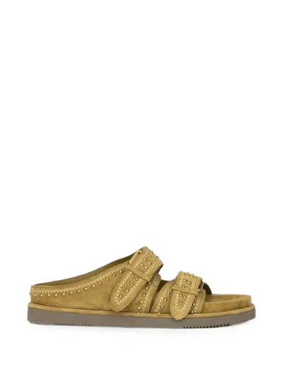 Ash Studded Buckled Sandals In Neutrals