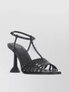 Ash Studded Pyramid Heel Leather Sandals