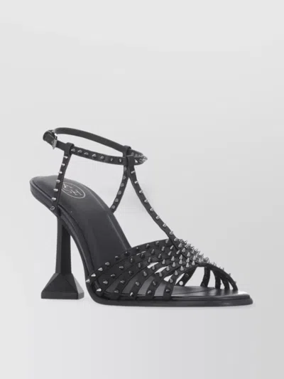 Ash Studded Pyramid Heel Leather Sandals