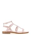 Ash Woman Sandals Light Pink Size 5 Soft Leather In Nude & Neutrals