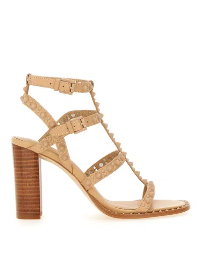 Ash Studded Sandals In Beige