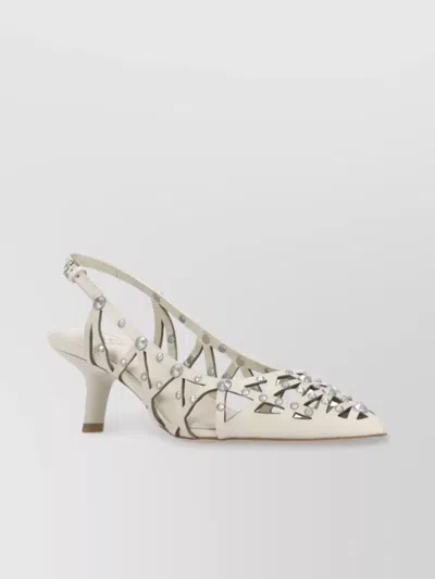 Ash Studded Slingback Kitten Heel Sandals