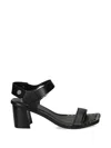 Ash Stud-embellished Leather Sandals In Black