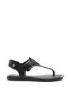Ash Stud-embellished Leather Sandals In Black