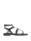 Ash Stud-embellished Sandals In Black