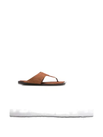 Ash Stud-embellished Thong Sandals In Brown