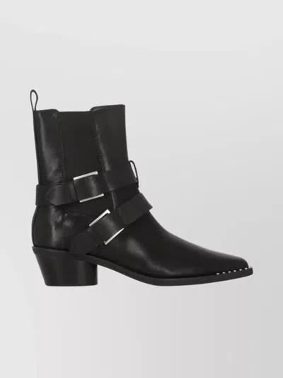 Ash Stylish Chelsea Ankle Boots With Block Heel In Black