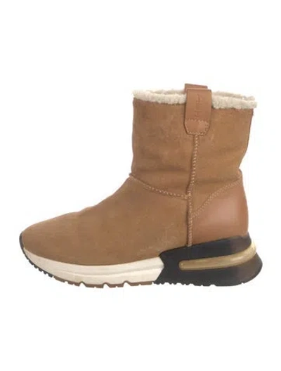 Pre-owned Ash Suede Boots In Neutral
