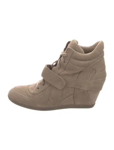 Pre-owned Ash Suede Boots In Neutral