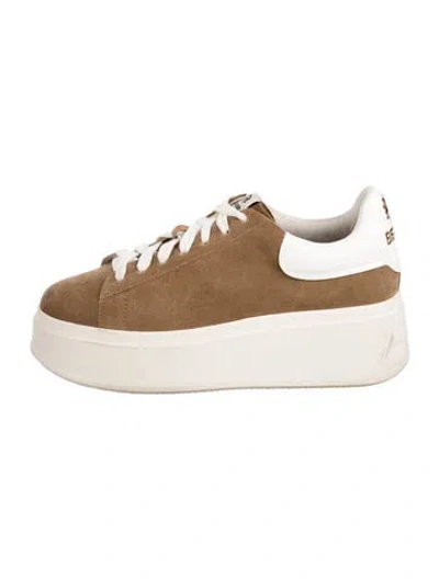 Pre-owned Ash Suede Chunky Sneakers In White