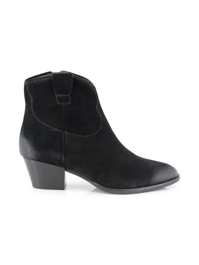 Ash Suede Fame Ankle Boots In Black
