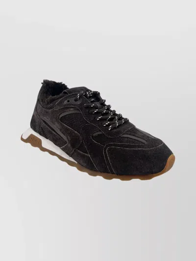 ASH SUEDE LACE-UP SNEAKERS RUBBER SOLE