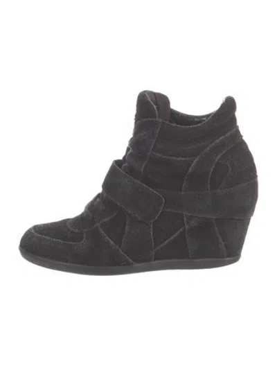 Pre-owned Ash Suede Lace-up Boots In Black