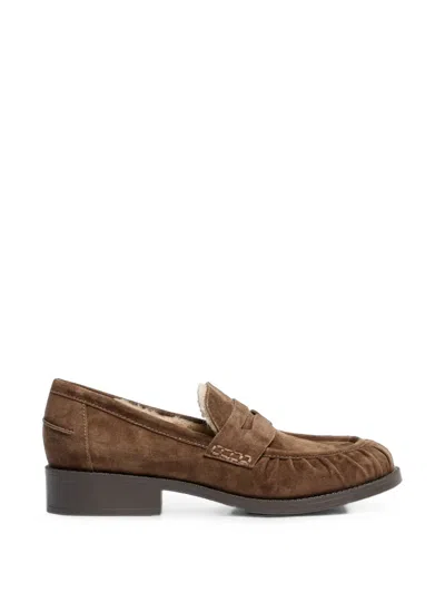 Ash Suede Loafers In Brown