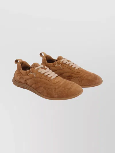 ASH SUEDE LOW TOP SNEAKERS WITH ROUND TOE