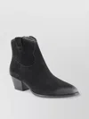 Ash Suede Fame Ankle Boots In Black