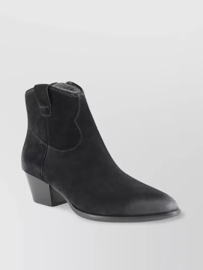Ash Suede Mid-heel Ankle Boots