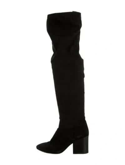 Pre-owned Ash Suede Slouch Boots In Black