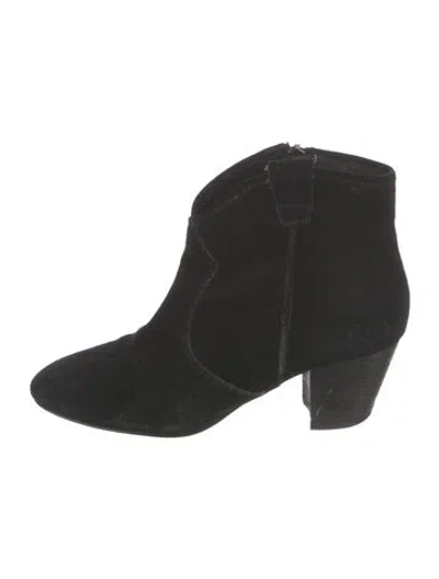 Pre-owned Ash Suede Western Boots In Black