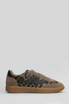 Ash Sunset Sneakers In Beige Suede And Leather In Brown