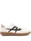 Ash Sunset Sneakers In Beige Leather And Fabric
