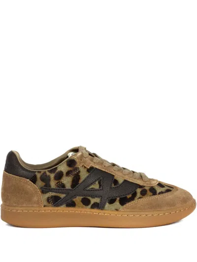 Ash Sunset Suede Animal Printed Sneakers In Brown