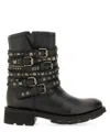 Ash Rivet-decorated Short Boots In Black