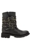 Ash Rivet-decorated Short Boots In Black