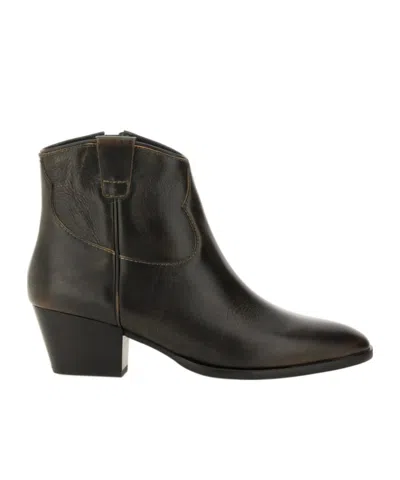 Ash Texan Ankle Boots In Brown
