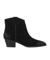 Ash Woman Ankle Boots Black Size 8 Leather In Black