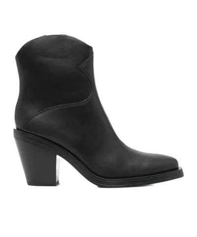 ASH THICK HEELED SHORT BOOTS