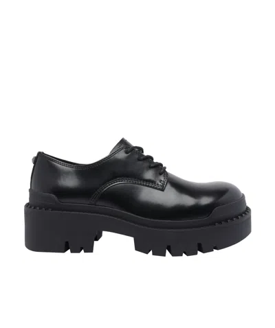 Ash Thick-soled Business Shoes In Black