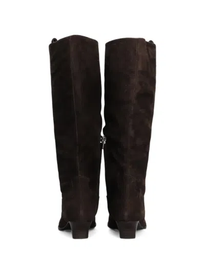 Ash Thore Pointed-toe Suede Knee-high Boots In Brown