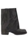 Ash Tijuana Draped Black Calf Leather Ankle Boots In Black