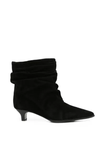 Ash Trinity Slouchy Ankle Boots In Black