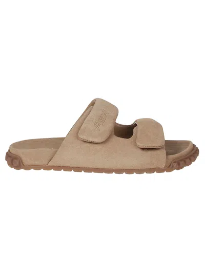 Ash Twist Slippers In Beige