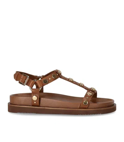 Ash Ugo Cinnamon Platform Sandal In Brown