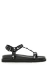 Ash Studded Open Toe Lace-up Rubber Sole
