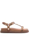 Ash Ugo Cannella Sandals In Camel Brown In Braun