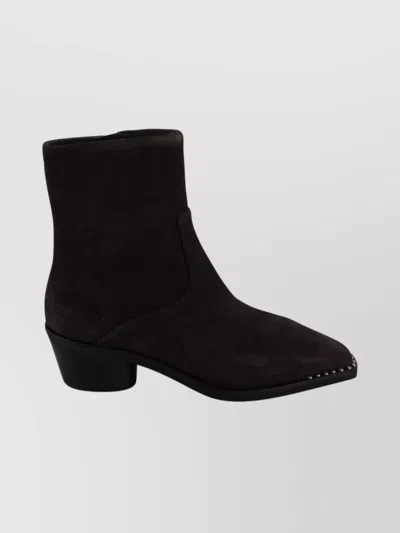 Ash Urban Texan Style Ankle Boots In Black
