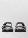Ash Urus Flat Sole Open Toe Slides In Black