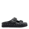Ash Stud-detail Leather Sandals In Black