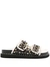Ash Women's Utah Embellished Buckle Sandals In Schwarz