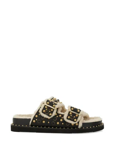 Ash Utah Studded Sandals In Black